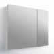 30'' W x 26'' H Surface Frameless Medicine Cabinet with Mirror and 2 Adjustable Shelves