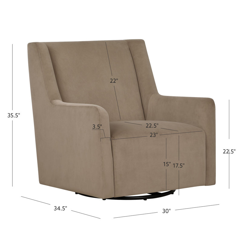 Senna Swivel Brown Rocker Chair