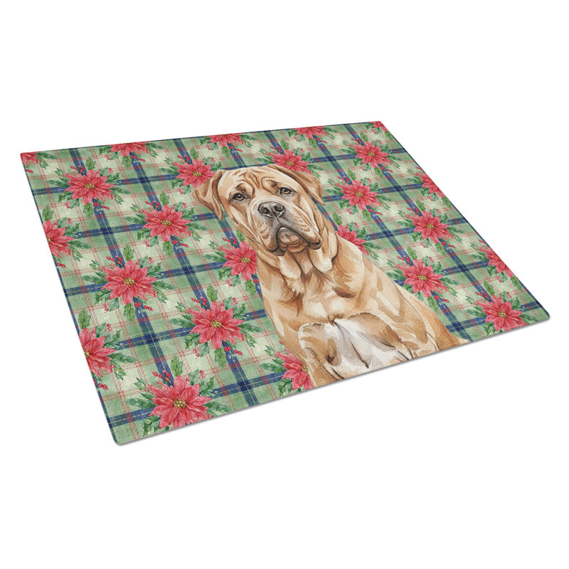 Planche à découper en verre Dogue de Bordeaux, Brun