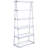 Modern White Bookshelf With 6 Fixed Shelves - Functional Storage Elegant 6-Shelf Decorative Piece