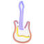 Enseigne murale 15,75 "style néon pour guitare