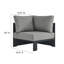 Canapé modulaire d'extérieur en U avec coussins 57,5 po Modway Tahoe-95616605