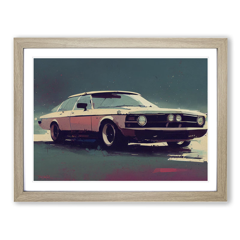 Concept Car Vol.3 - Framed Print, 46cm H x 64cm W x 2cm D, Oak