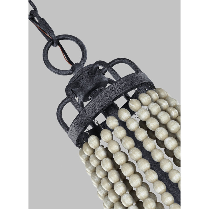 Lustre empire 6 lumières de style bougie avec accents perlés Tyzer