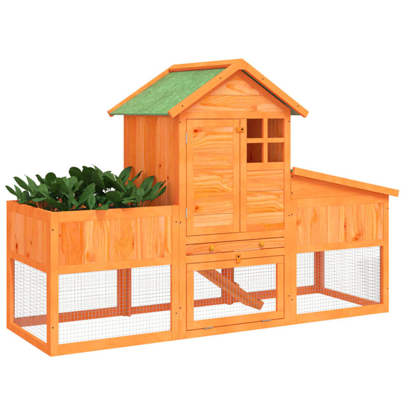 Lakeville Rabbit Hutch, Brown/Green