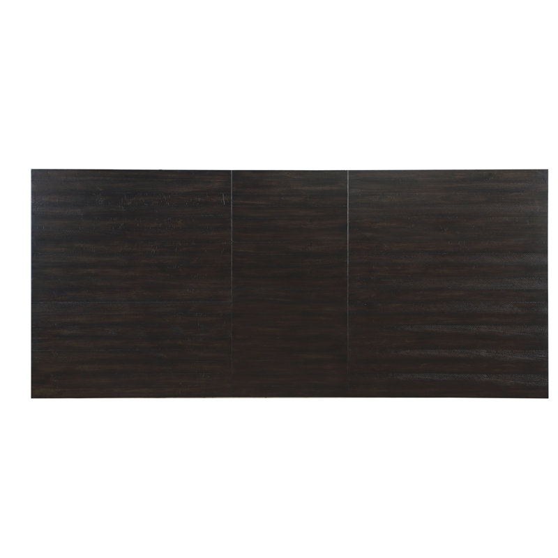 104" Rustic Walnut Reclaimed Wood Extendable Dining Table