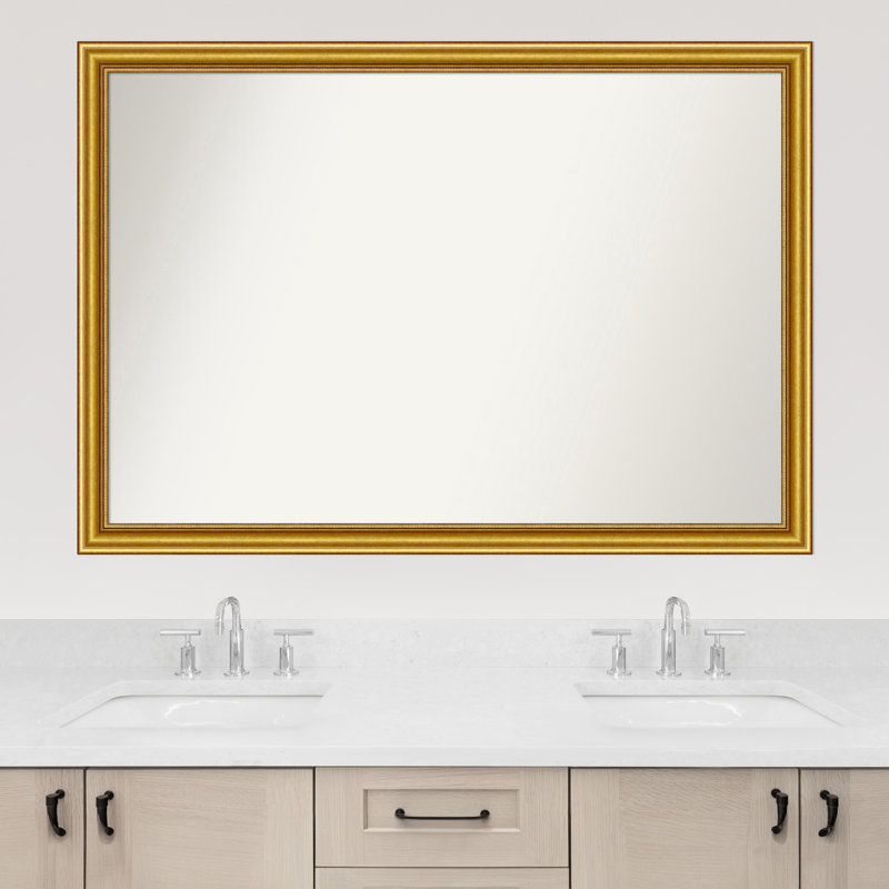Townhouse Gold Non-Beveled Bathroom Wall Mirror, 34,75 po x 49,75 po