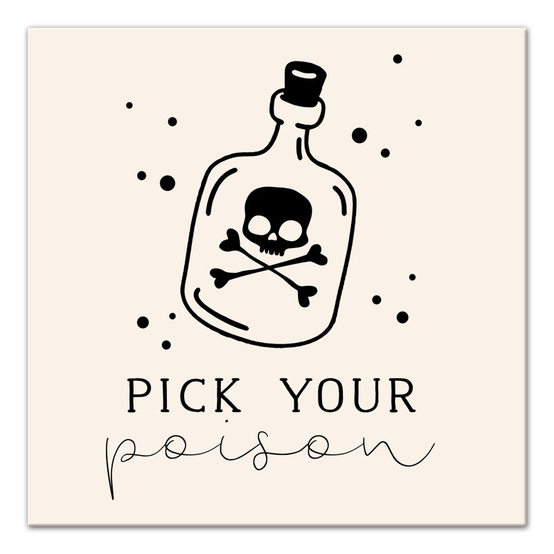«Pick Poison Bottle Cream», impression sur toile tendue
