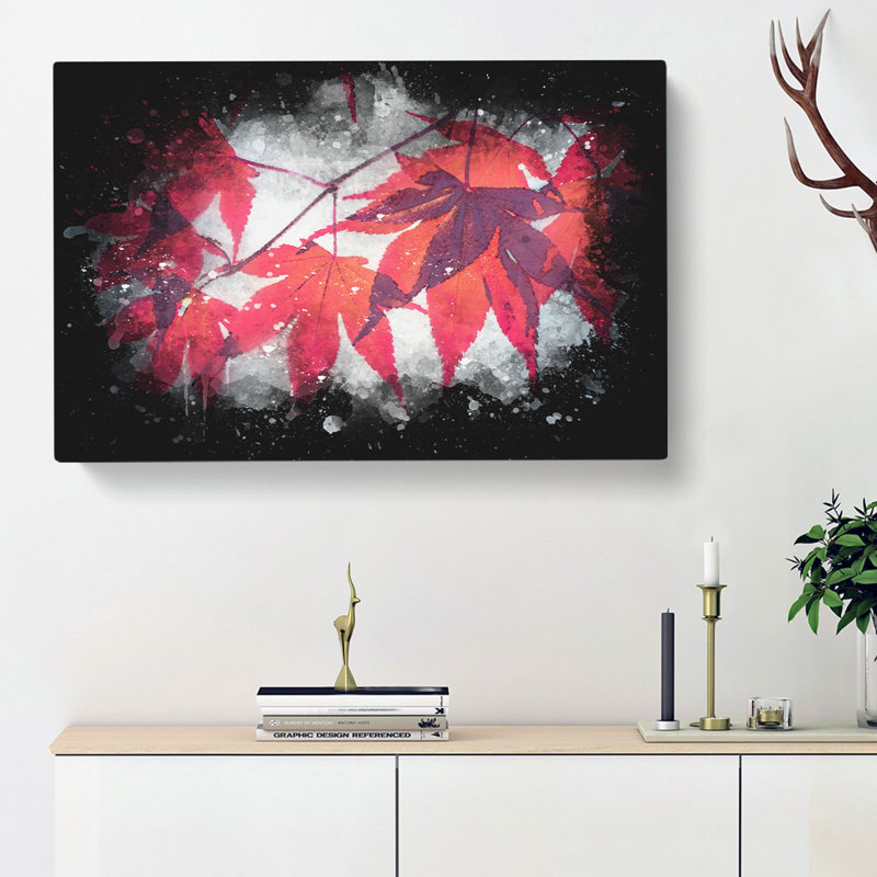 Leaves Of A Maple Tree - Wrapped Canvas, 35cm H x 50cm W x 3cm D