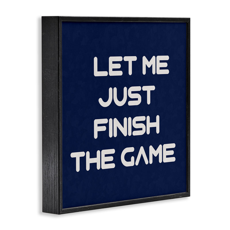 «Finish the Game», estampe numérique encadrée par Anna Quach, H 12 po x l 12 po, Giclée encadrée noir minuit