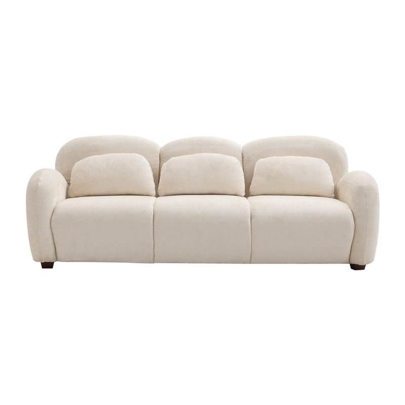 Canapé rembourré 3 places 78 po avec 3 coussins pour chambre, bureau et appartement