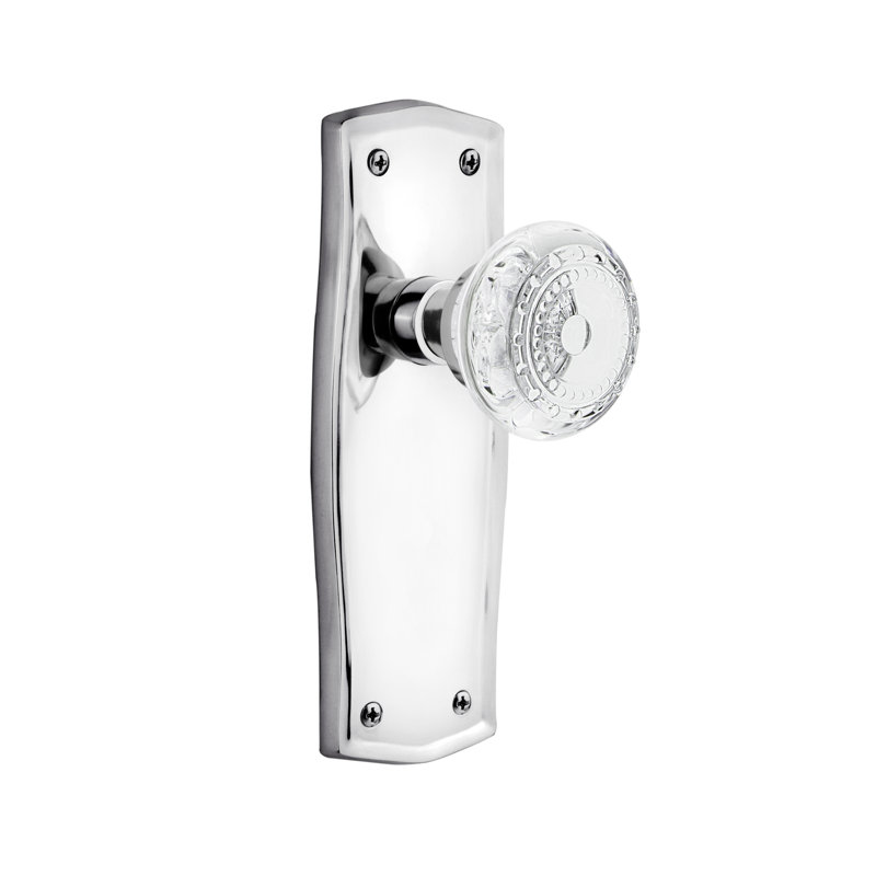 Assiette Nostalgic Warehouse Prairie avec poignée Crystal Meadows, 2 3/4 po, Chrome brillant
