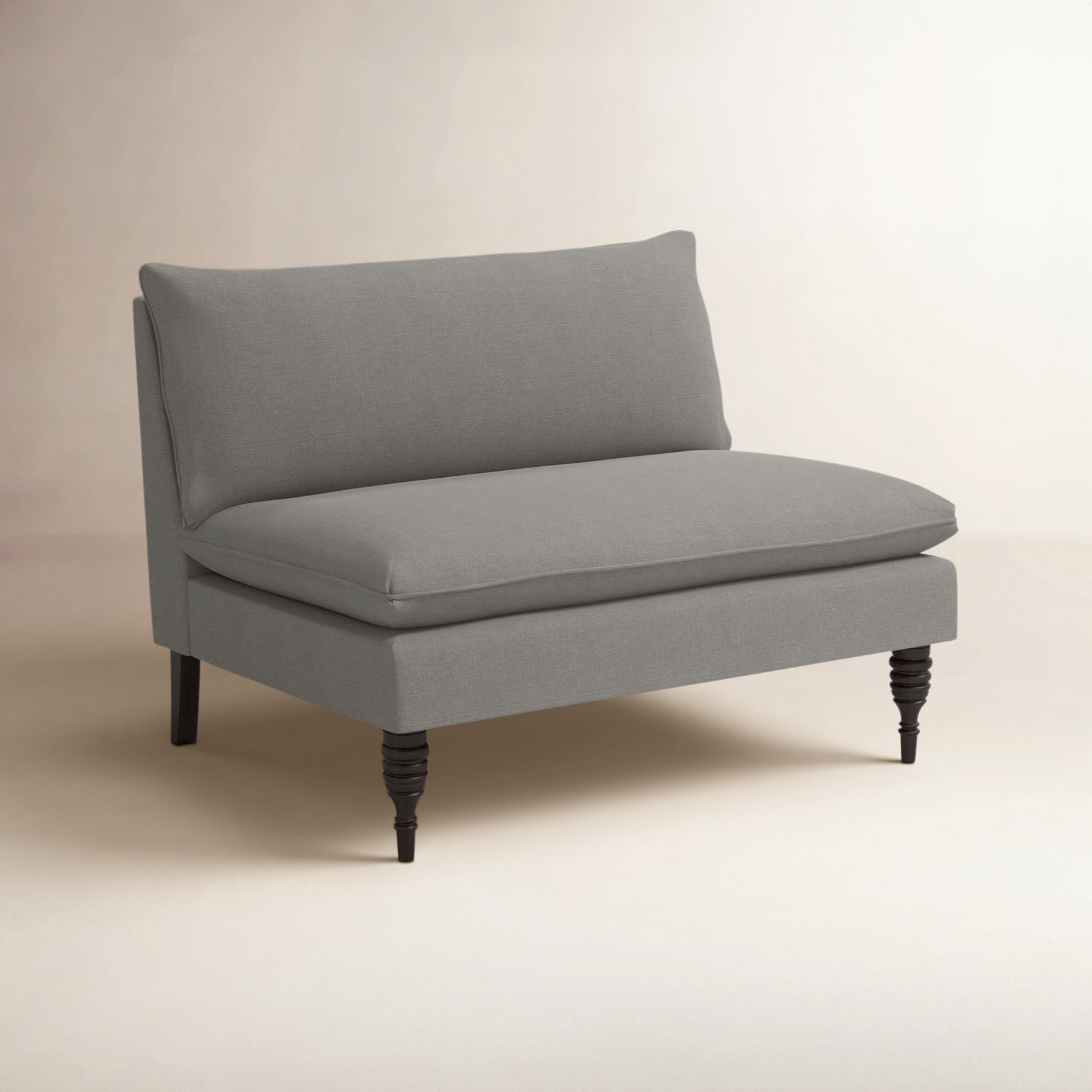Varick 47'' Upholstered Settee, Classic Grey Linen