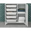 Organisateur de rangement pour garde-robe (noyer 5 paniers avec porte-87749124