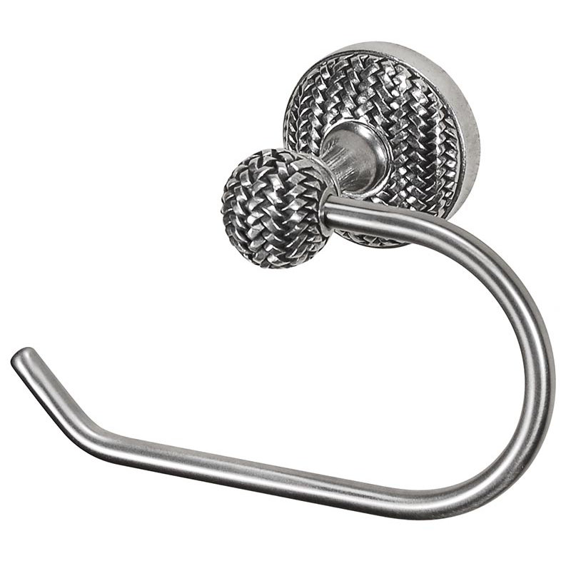 Cestino Wall Mounted Toilet Paper Holder, Antique Silver