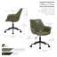 Leyland Faux Leather Office Chair With Metal Base-537148593