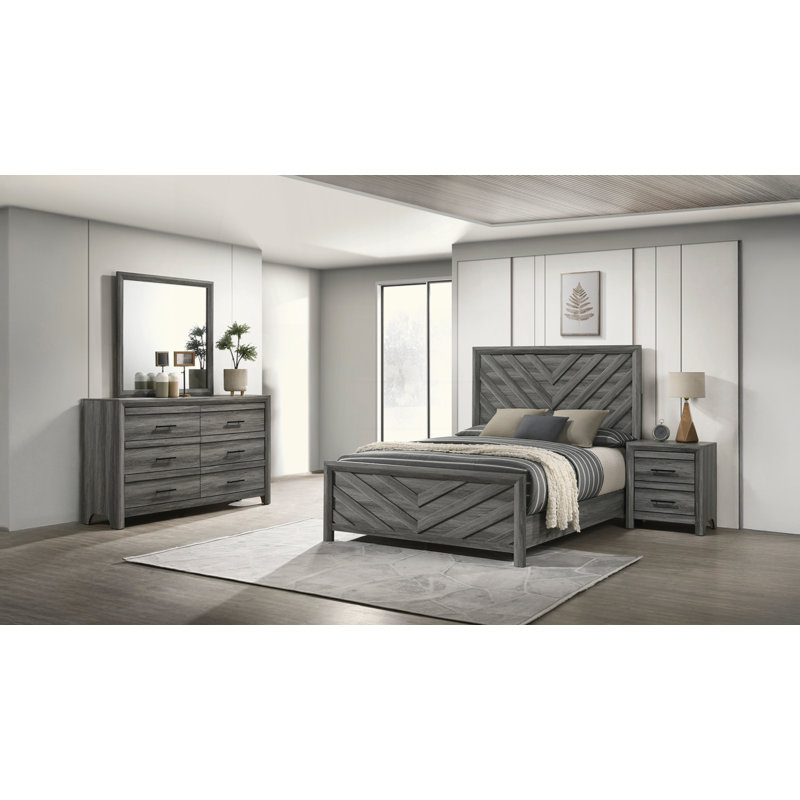 Miroir de style moderne en bois gris