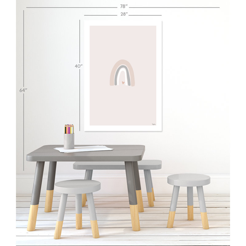 Décoration murale arc-en-ciel pour enfants, H 40 po x l 28 po x P 1 po, Papier