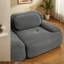 Canapés ergonomiques gris modulaire, tissu en velours côtelé, animaux de compagnie
