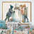 Toile avec cadre flottant or