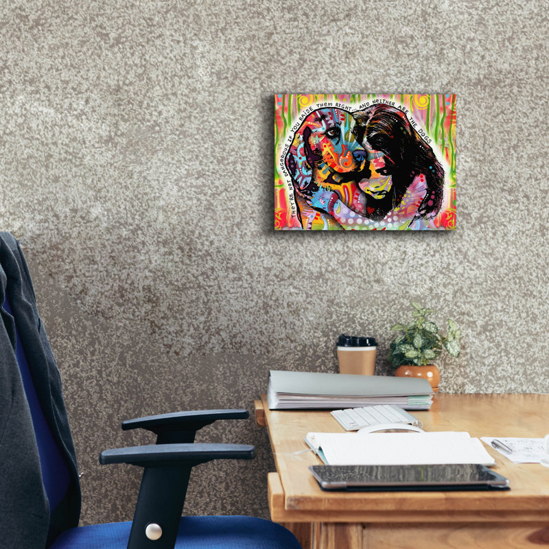 Dakota Fields 'They're Not Dangerous' by Dean Russo Studios, Canvas Wall Art, 12" H x 16" W x 0.75" D