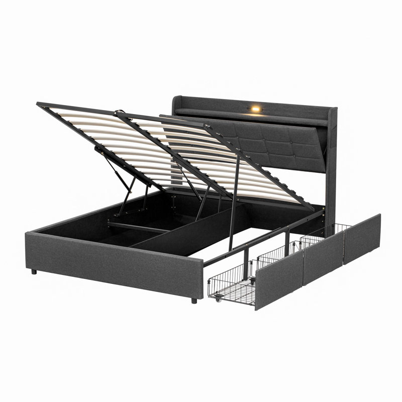 Metal Ottoman Storage Bed