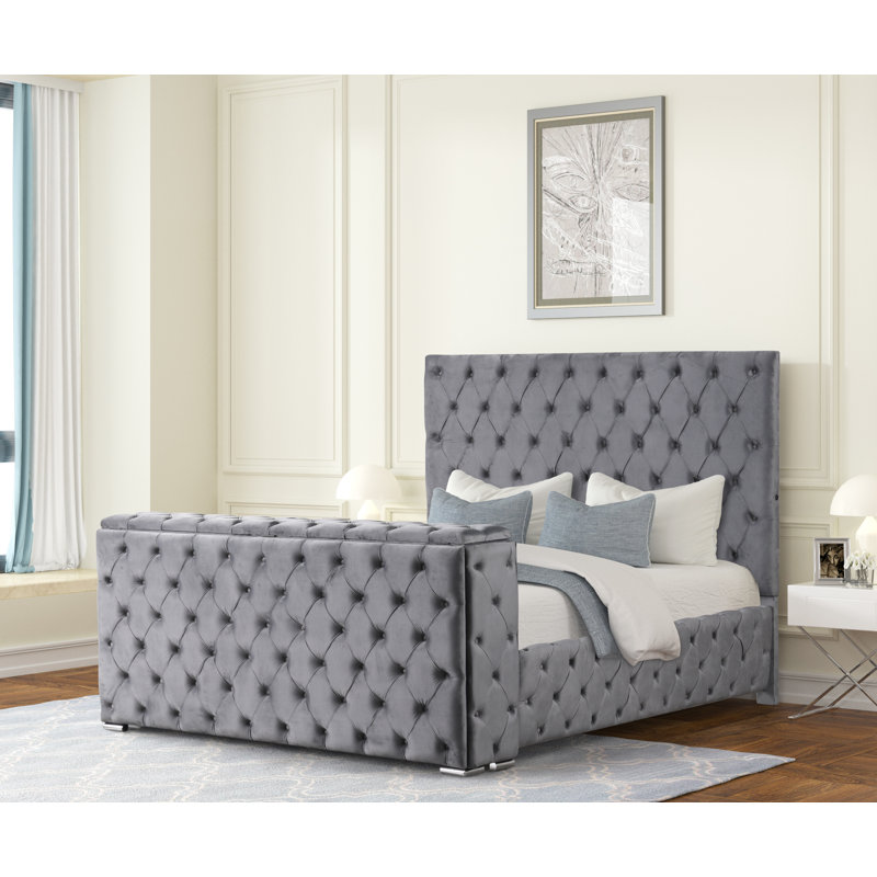 Mikilah Bed, Queen, Grey