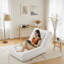 Canapé pour fauteuil à billes en mousse haute densité pour adulte avec support lombaire