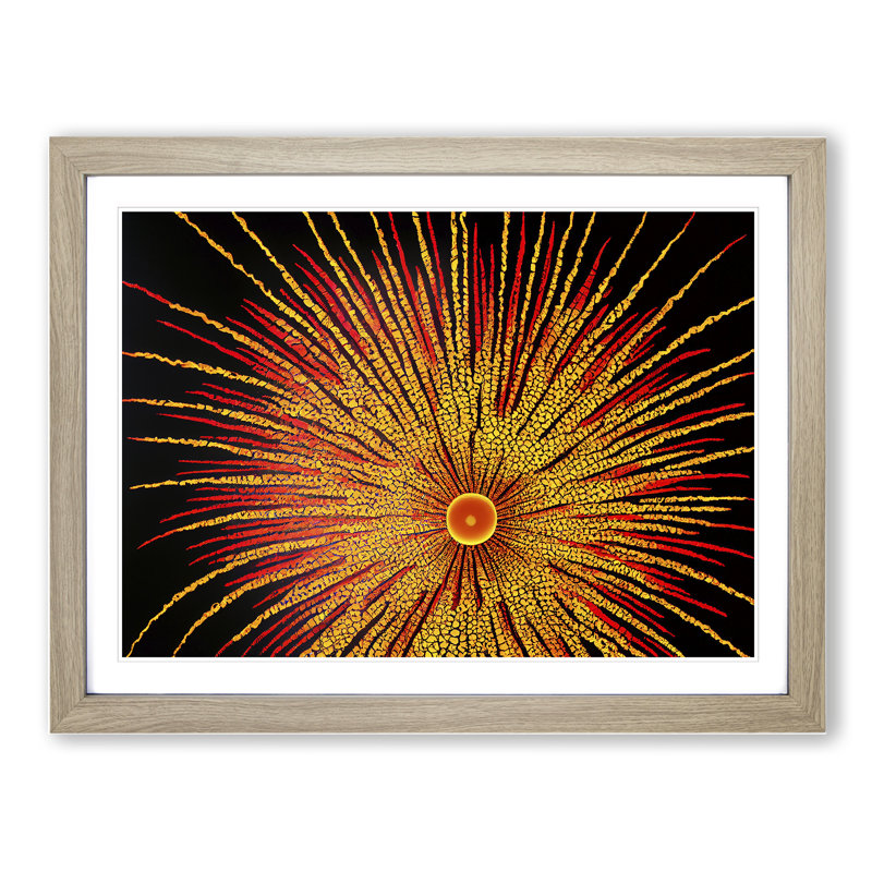 Intoxicating Fireworks - Framed Print, 46cm H x 64cm W x 2cm D, Oak