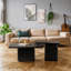 Table basse carrée Hip avec grain de bois noir-441763635