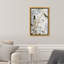 Tige dorée florale, fleurs de coton blanc moderne - peinture sur toile-73061378-73061376