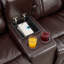Ensemble de salon inclinable électrique 3 pièces avec deux fauteuils inclinables, causeuse, console et ports USB-133585053-133585052