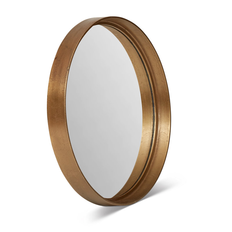 Miroir Samar, H 23 po x l 23 po, Laiton antique
