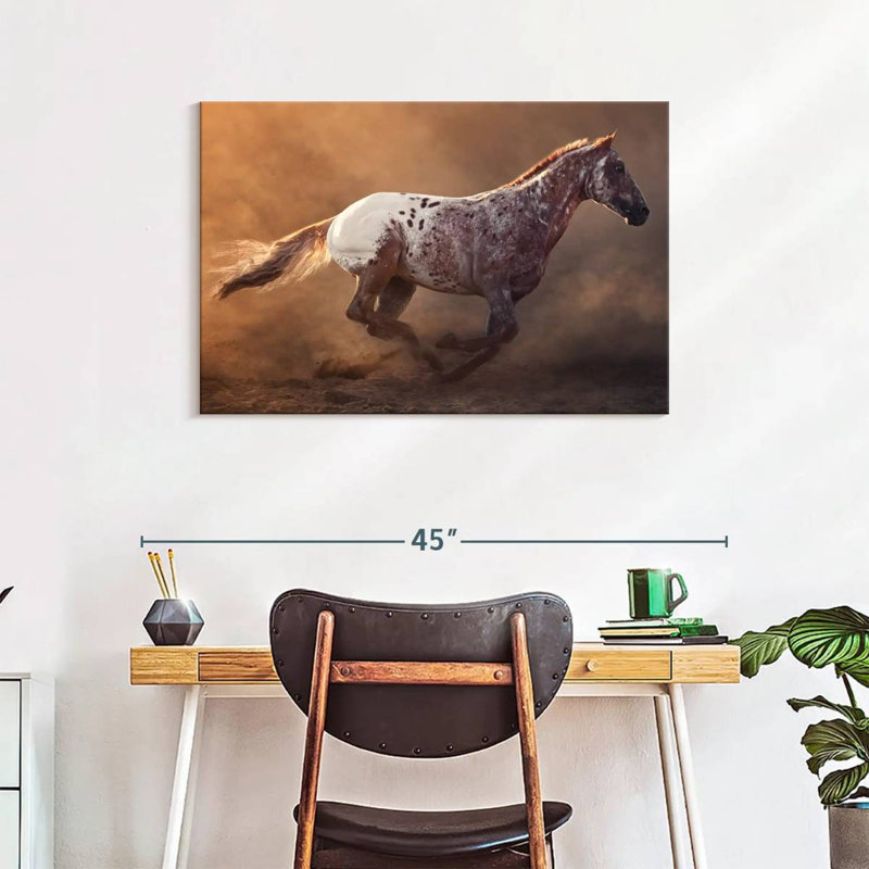 Cheval Appaloosa rapide, H 24 po x l 36 po