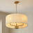 4 - Light Rattan Drum Chandeliers Pendants Light