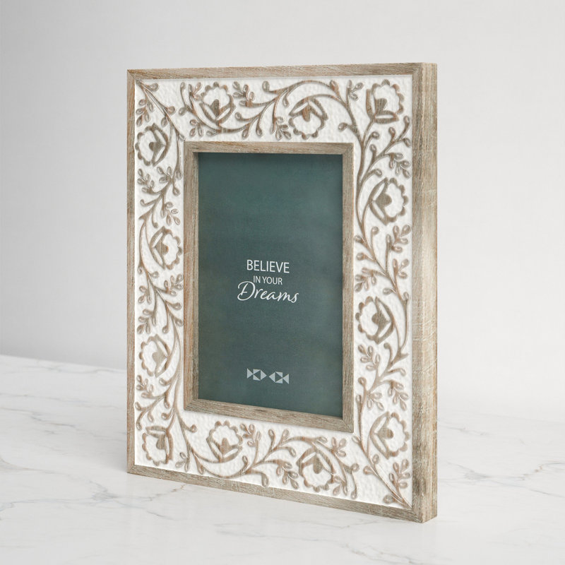 Lille Beige Wood Embossed Picture Frame