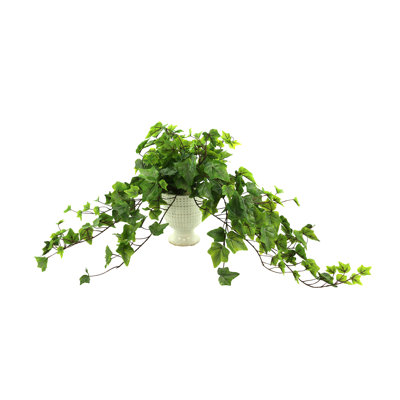 Verdant Vines Faux Ivy Plant in Ceramic Vase