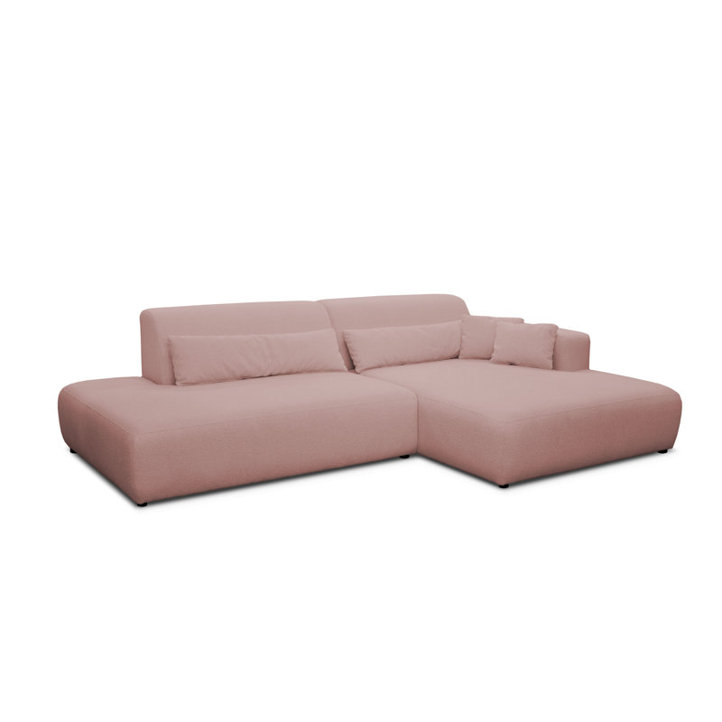 5 Seater Corner Sofa , Pink, Right Hand Facing