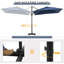 Parasol carré en porte-à-faux 8 pi Naaya-2000995736