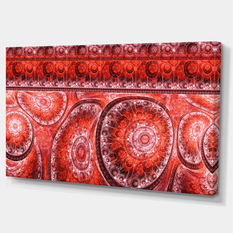 « red vivante cells fractal design », impression sur toile, H 20 po x l 40 po x P 1po