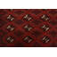 Tapis oriental rétro en laine rouge noué à la main 3 pi 7 po x 6 pi 9 po Tribal Vintage