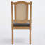 Chaise en bois massif à dossier en rotin
