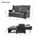 Atravion 73.5'' Transitional Vegan Leather Sofa Bed with Button-tufted Back