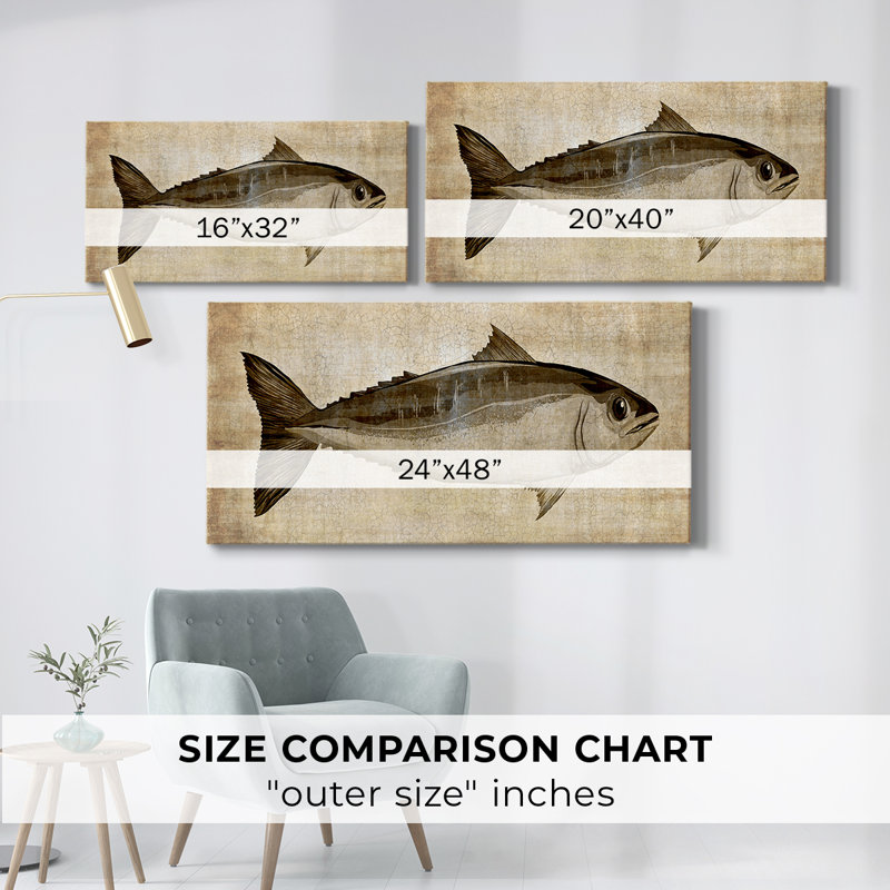 Big Catch I - Toile tendue avec châssis - Prêt à accrocher