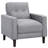 Bowen Tufted Performance Fabric Track-Arm Accent Chair, Grey-2013693303