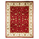 Hand Woven Silk and Wool Oriental Area Rug
