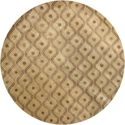 Aadi Geometric Hand-Knotted Wool Yellow/Beige Area Rug