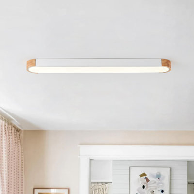 1-White LED dimmable Flush mount light
