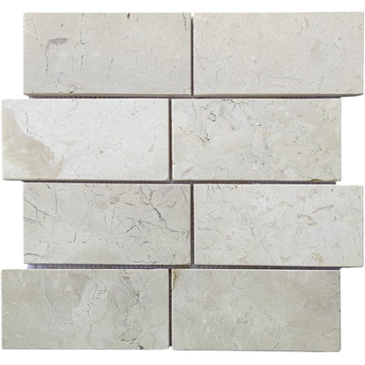 CNK White Subway 3"X6" Marble Mosaic Tile