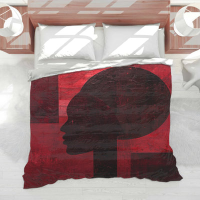 Édredon rouge Silhouette Portrait
